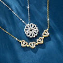 Collar de la suerte - Trébol de 4 corazones