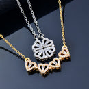 Collar de la suerte - Trébol de 4 corazones