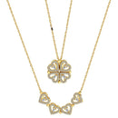 Collar de la suerte - Trébol de 4 corazones
