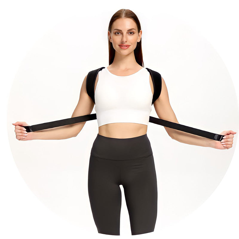 Corrector de postura magnético ajustable: columna vertebral, hombros, lumbar y cravicular 