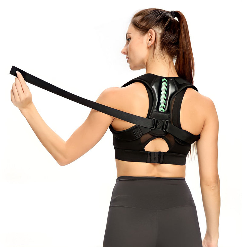 Corrector de postura magnético ajustable: columna vertebral, hombros, lumbar y cravicular 