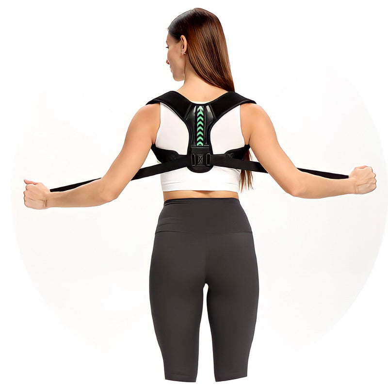 Corrector de postura magnético ajustable: columna vertebral, hombros, lumbar y cravicular 